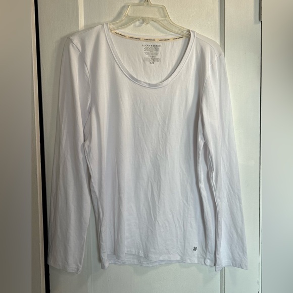 Lucky Brand Womens New Without Tags XL Long Sleeve Tee White - Picture 5 of 7